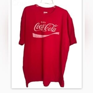 COCA COLA Mens classic red short sleeve T-shirt size 2XL